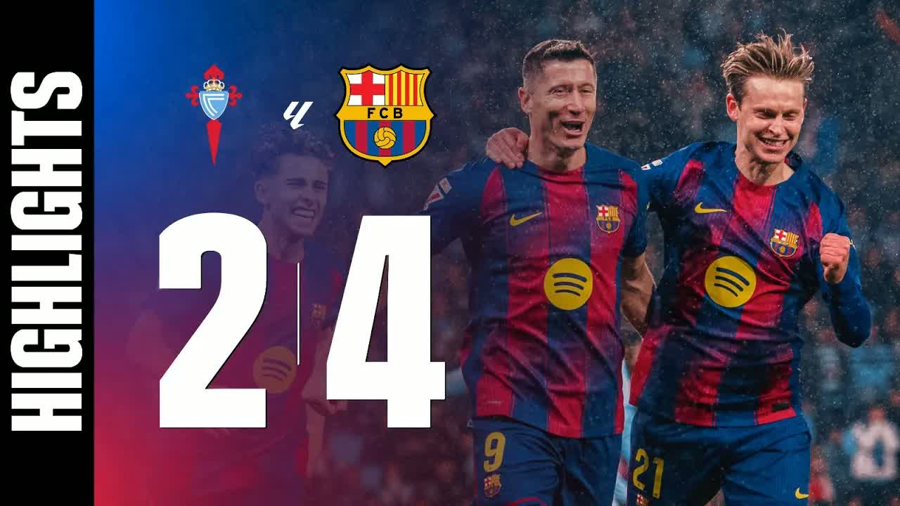 CELTA VIGO 2 vs 4 FC BARCELONA | LALIGA 2025/26 MD12 🔵🔴