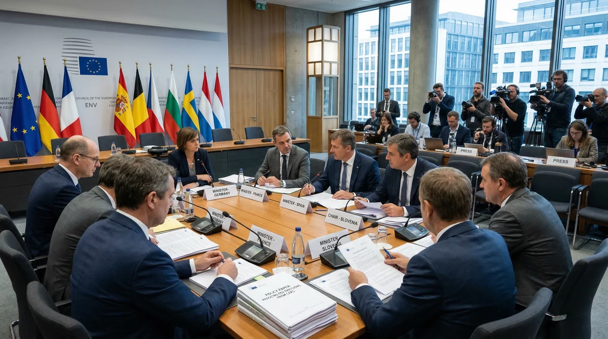 Заседание на екоминистрите на ЕС в Брюксел по правилата за автомобилните емисии