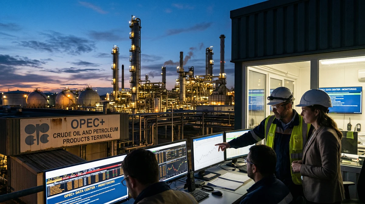 Нефтена рафинерия и резервоари за горива на фона на пазарен натиск върху цените на петрола