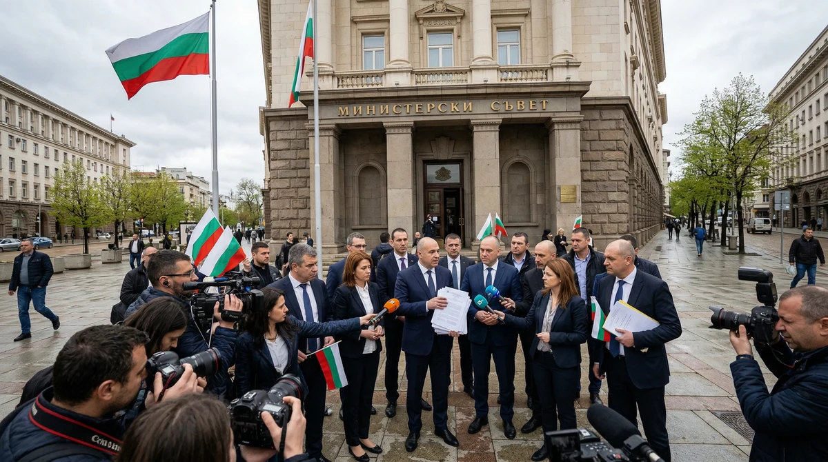 Сграда на Министерския съвет в София на фона на спор около избора на български европейски прокурор