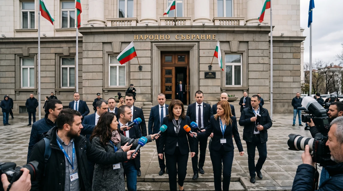 Сградата на Народното събрание в София преди началото на работа на новия парламент