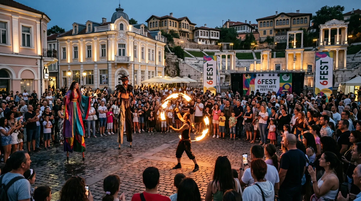 6Fest затваря седмицата с огнени спектакли и шествия в центъра на Пловдив