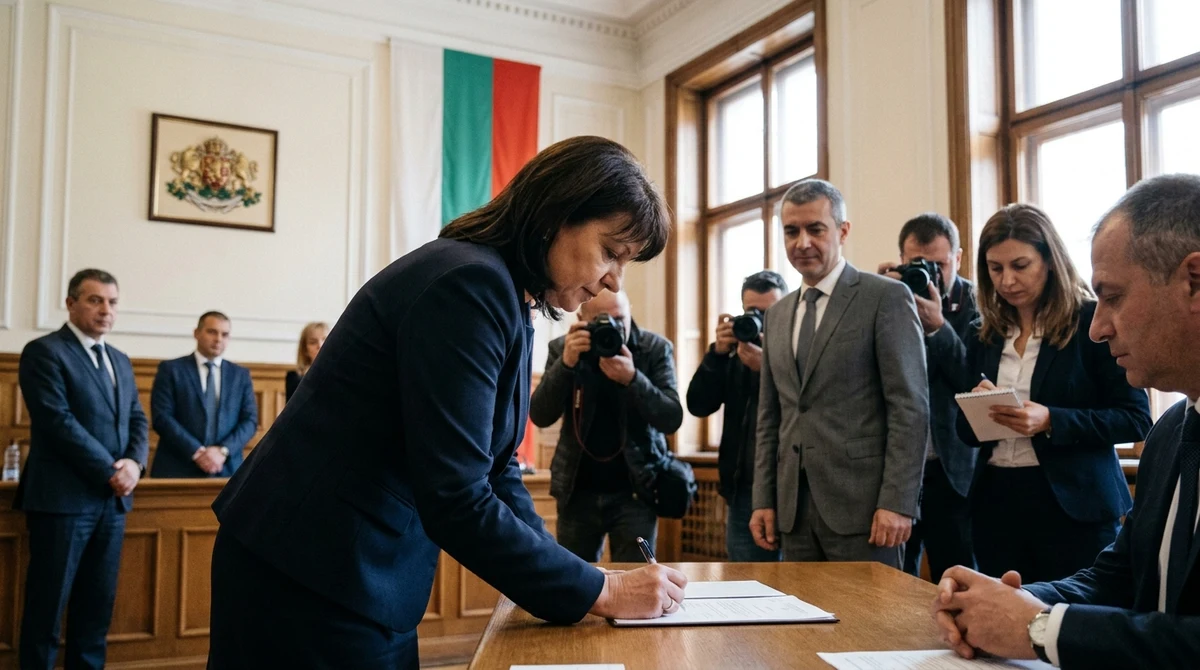 Илияна Йотова подписва указ в президентската институция за назначаването на новия състав на ЦИК