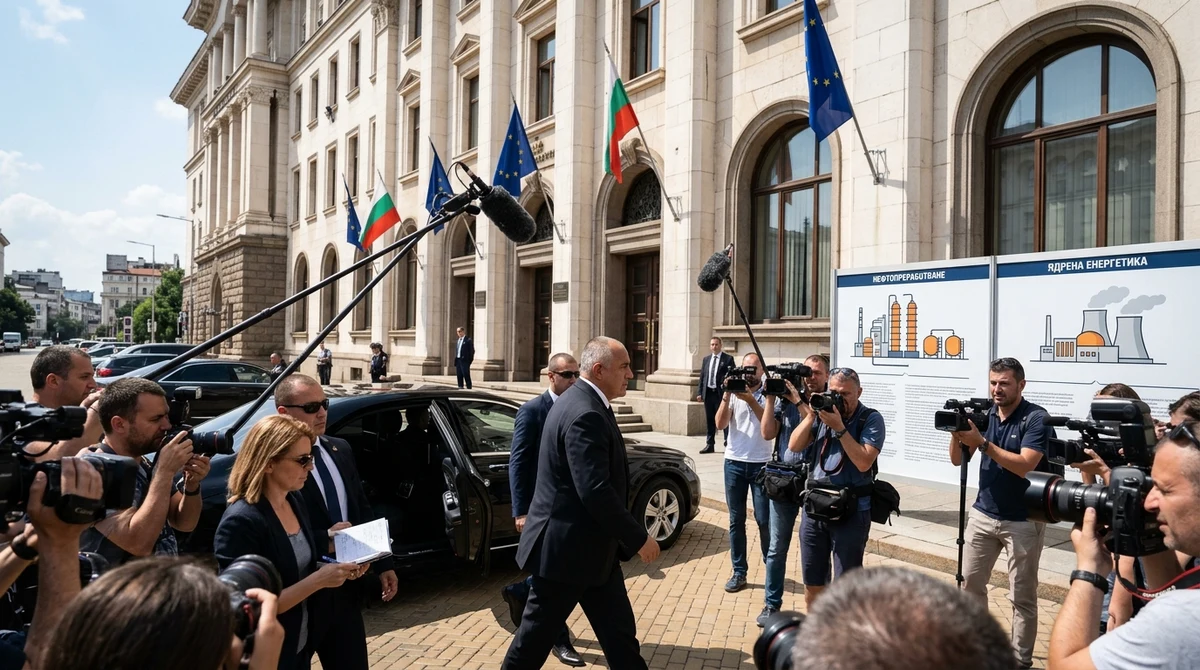 Сградата на Министерския съвет в София на фона на дебат за санкциите, рафинерията в Бургас и АЕЦ „Белене“