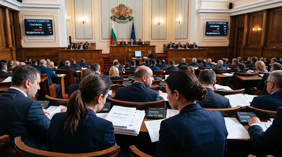 Депутати гласуват бюджета за 2026 г. в пленарната зала на Народното събрание