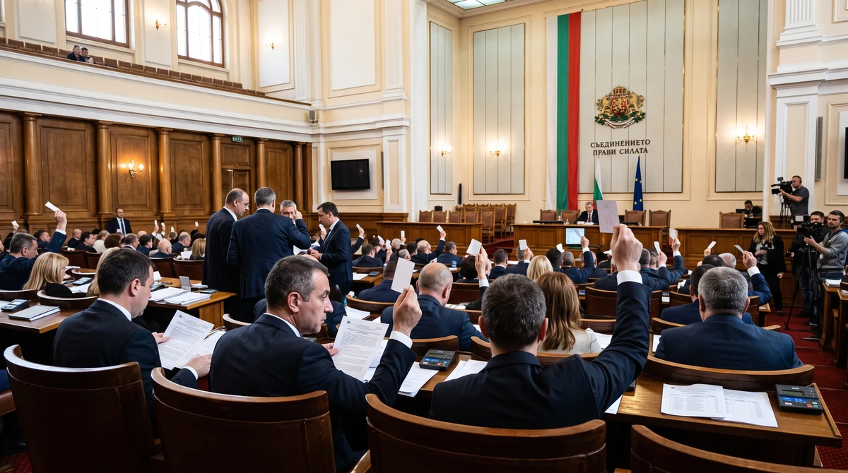 Депутати гласуват бюджета за 2026 г. в пленарната зала на Народното събрание