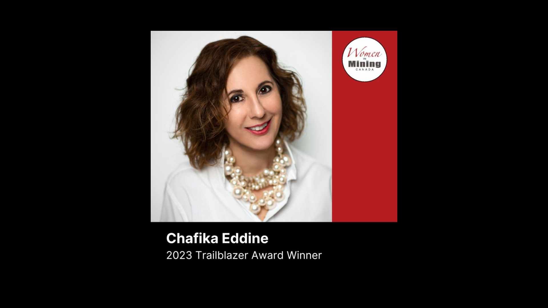 Chafika Eddine,  ganadora del Premio Trailblazer 2023! WiM Cánada.