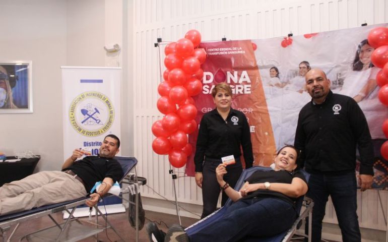 Apoya sector minero de Sonora con donación altruista de sangre