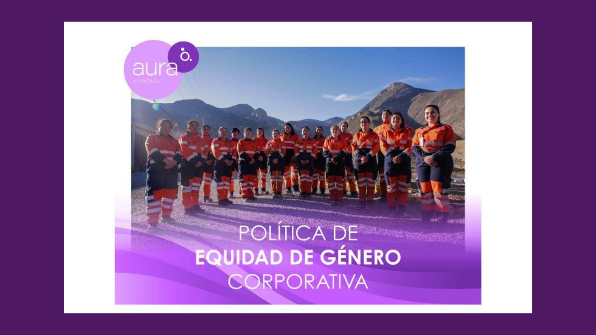 En Aura Aranzazu el 23 % de su fuerza laboral es aportada por mujeres.