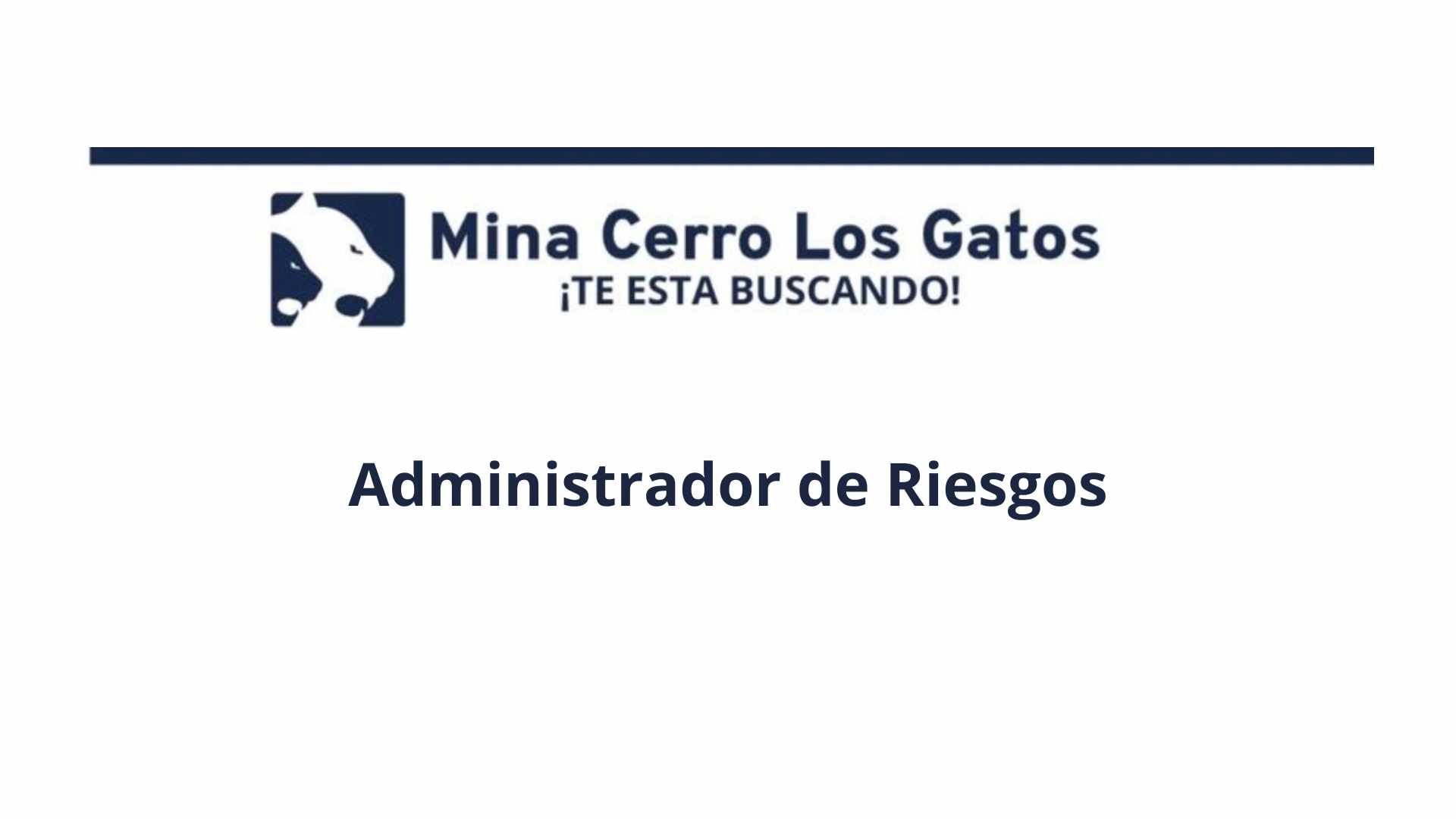 Oportunidad Laboral Mina Cerro Los Gatos