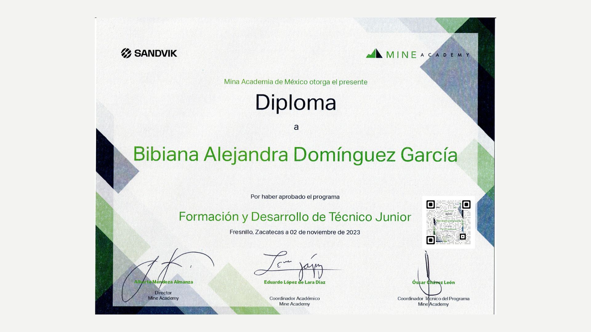 Formación y Desarrollo de Técnico Junior Diploma