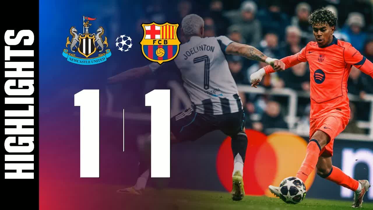 HIGHLIGHTS | NEWCASTLE 1 vs 1 FC BARCELONA | UEFA CHAMPIONS LEAGUE 25/26 ⚽