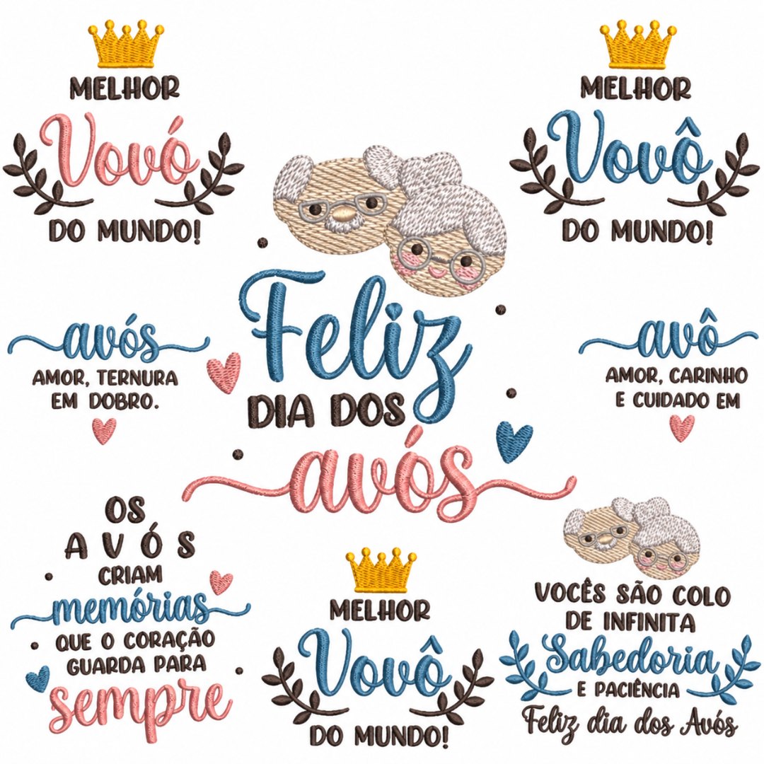 Matrizes de Bordado - Coleção Dia dos Avós