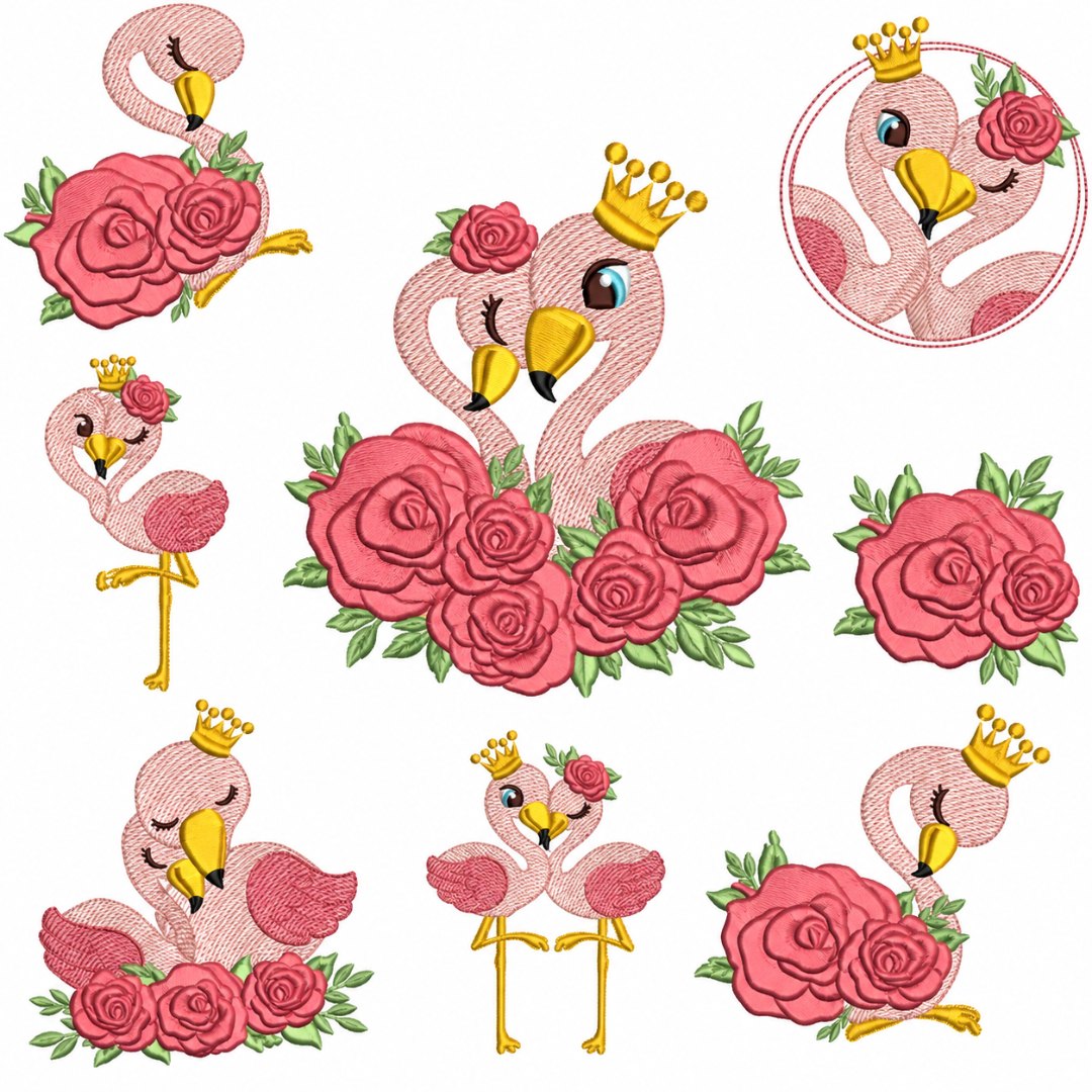 Matrizes de Bordado - Coleção Flamingo