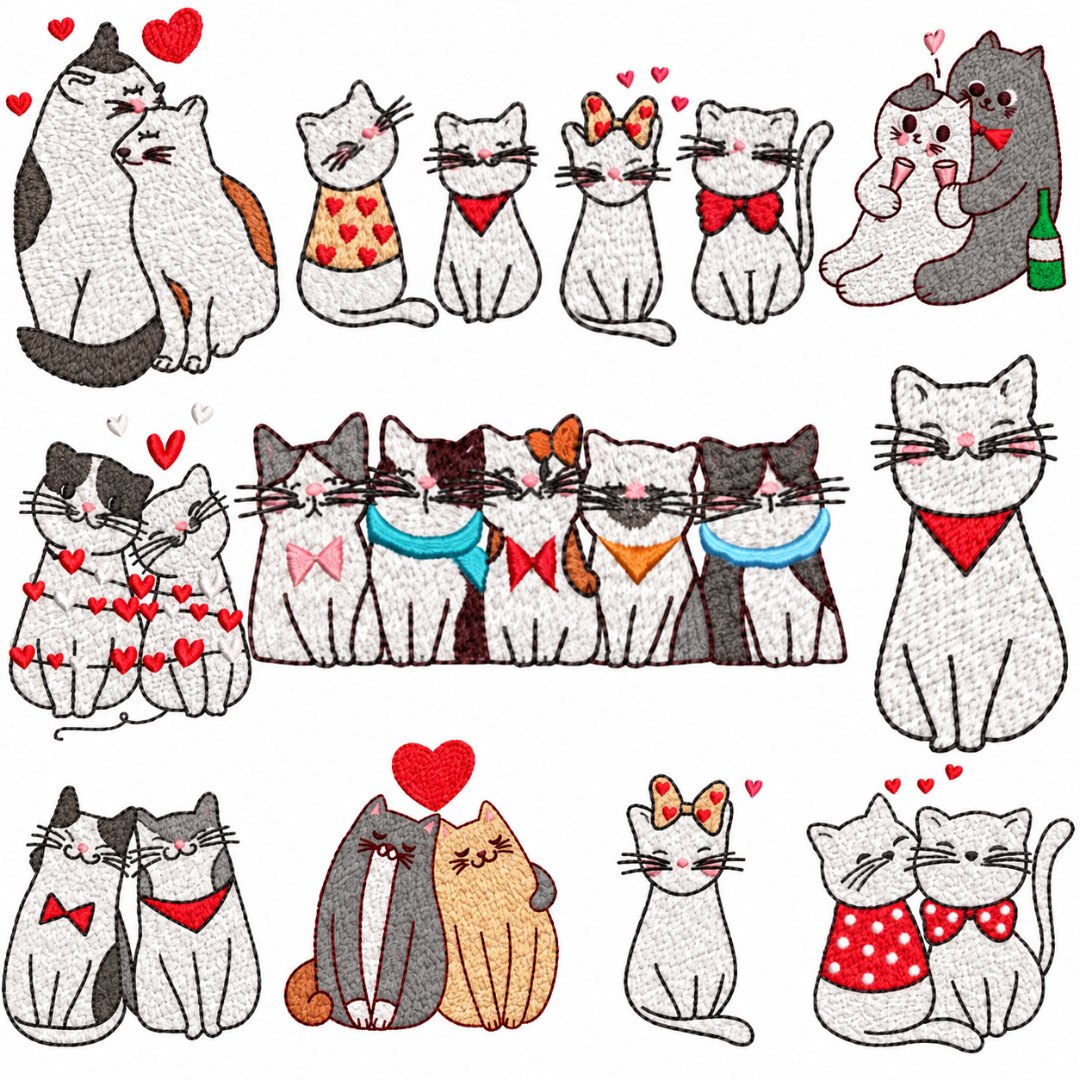 Matrizes de Bordado - Coleção Gatinho 2