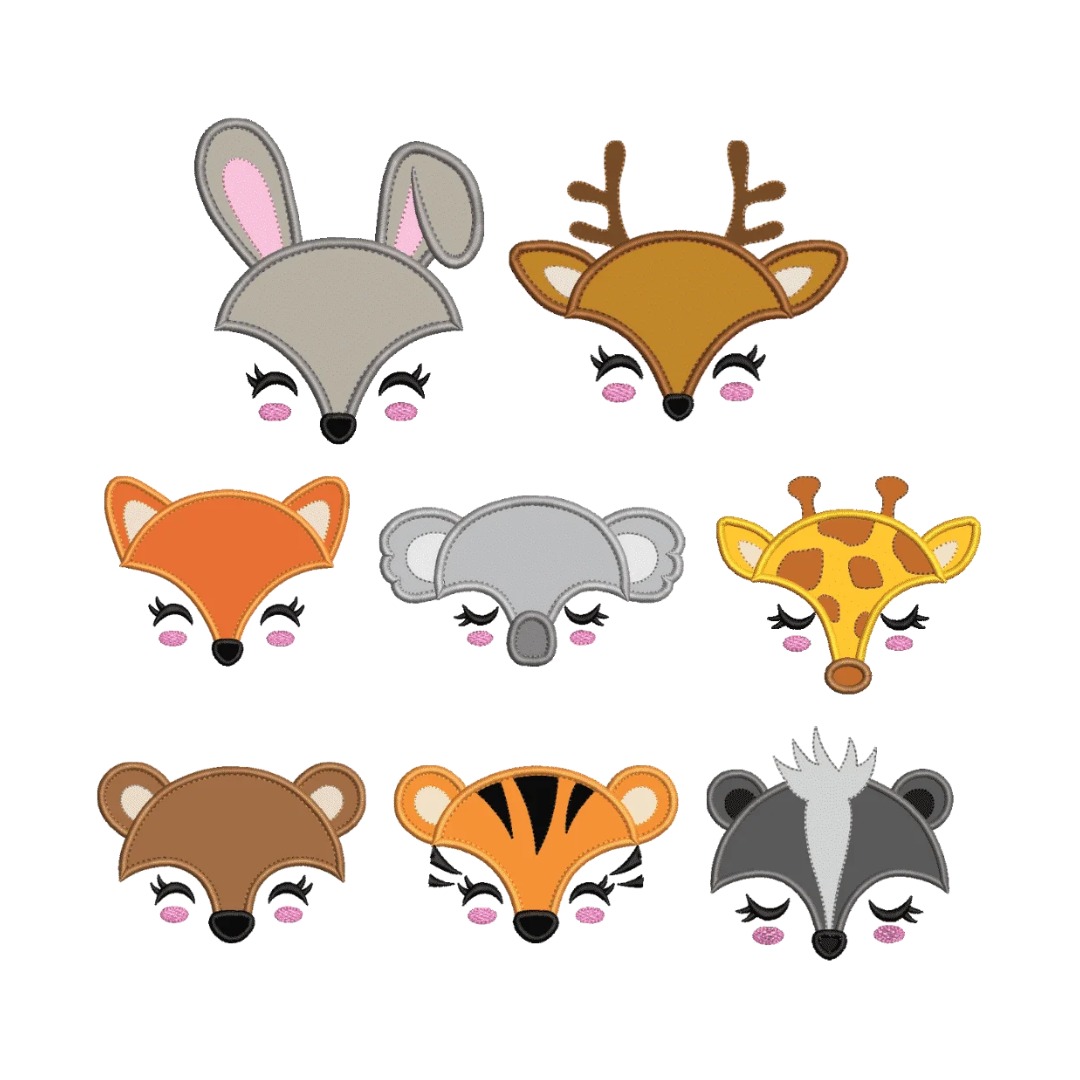 Matriz de Bordado - Animais Combo Carinhas