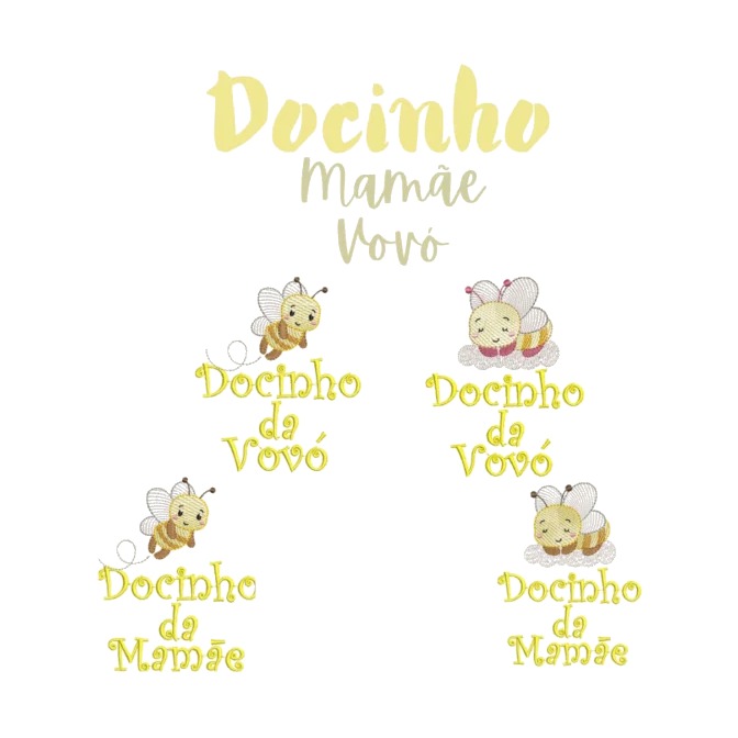 MATRIZES DE BORDADO – Docinho da Mamãe/Vovó [PONTOS LEVES]