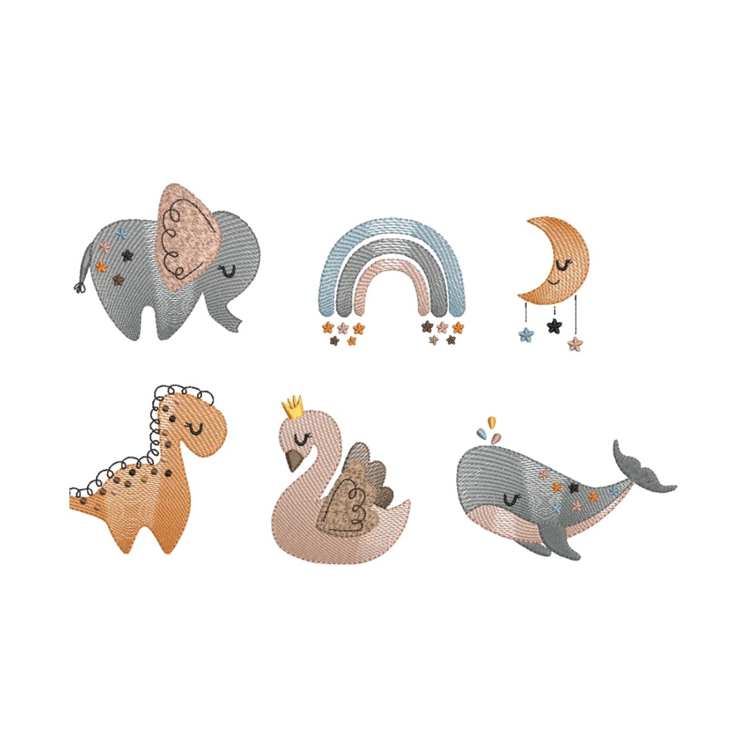 Matrizes de Bordado - Animais Boemia Baby