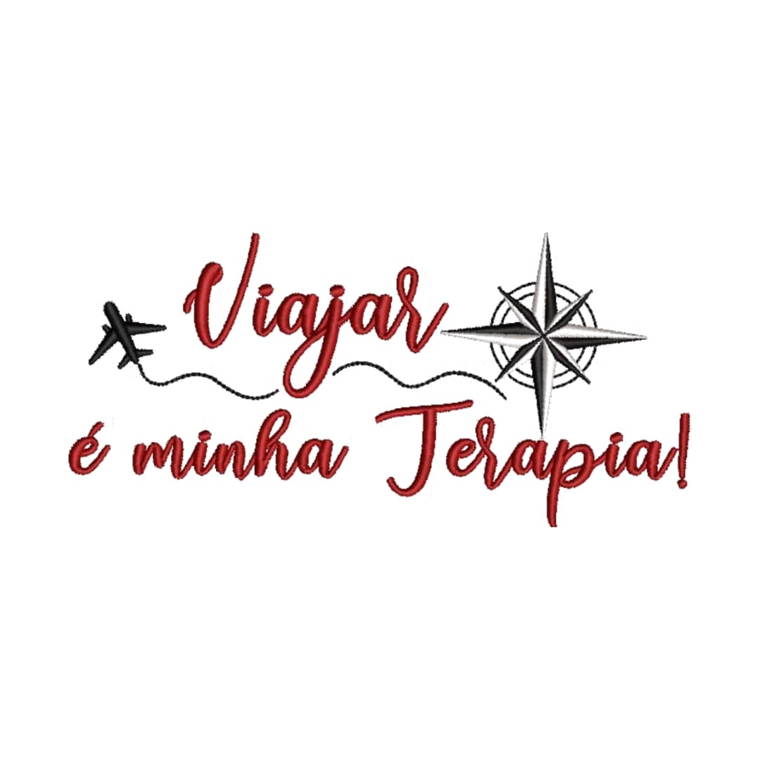 Matriz de Bordado - Viajar é minha Terapia