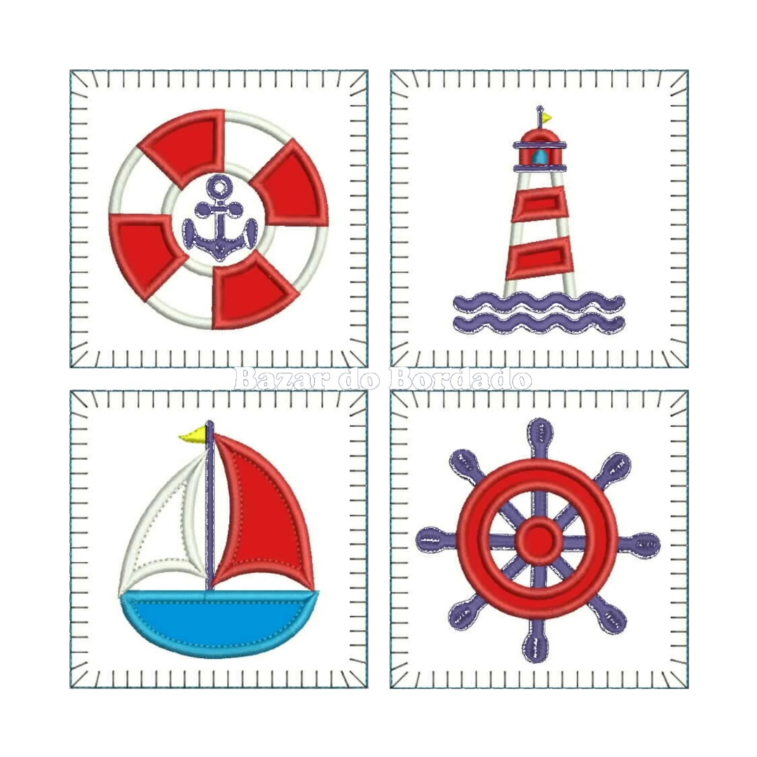 Matrizes de Bordado - Kit Marinheiro