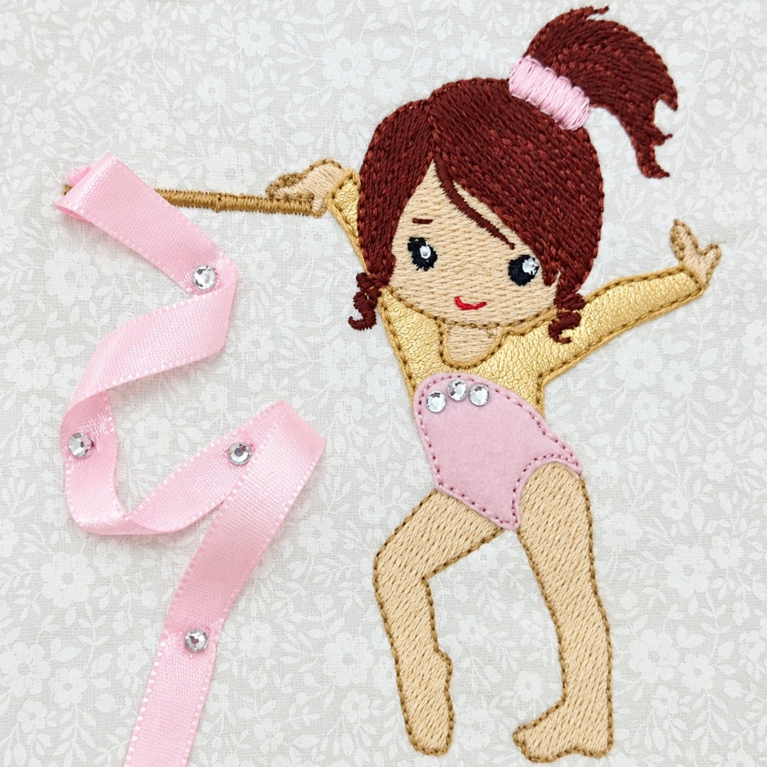 Matrizes de Bordado 3D - Ginasta Menina