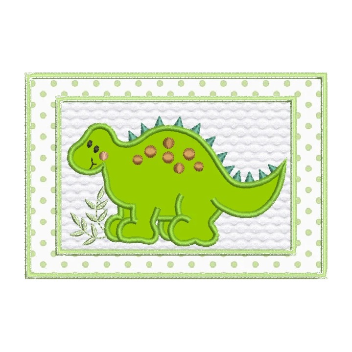 Matrizes de Bordado - Dino na Moldura