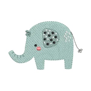 Matriz de Bordado - Elefante Escandinavo