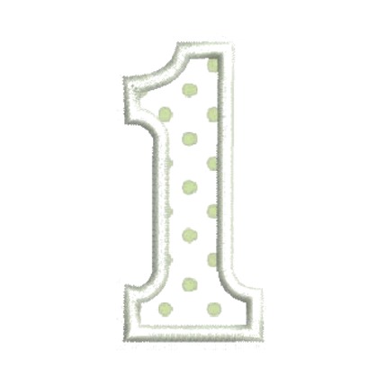 Matriz de Bordado Numeral 1