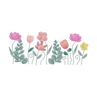 Matriz de Bordado - Flores Pontos Leves