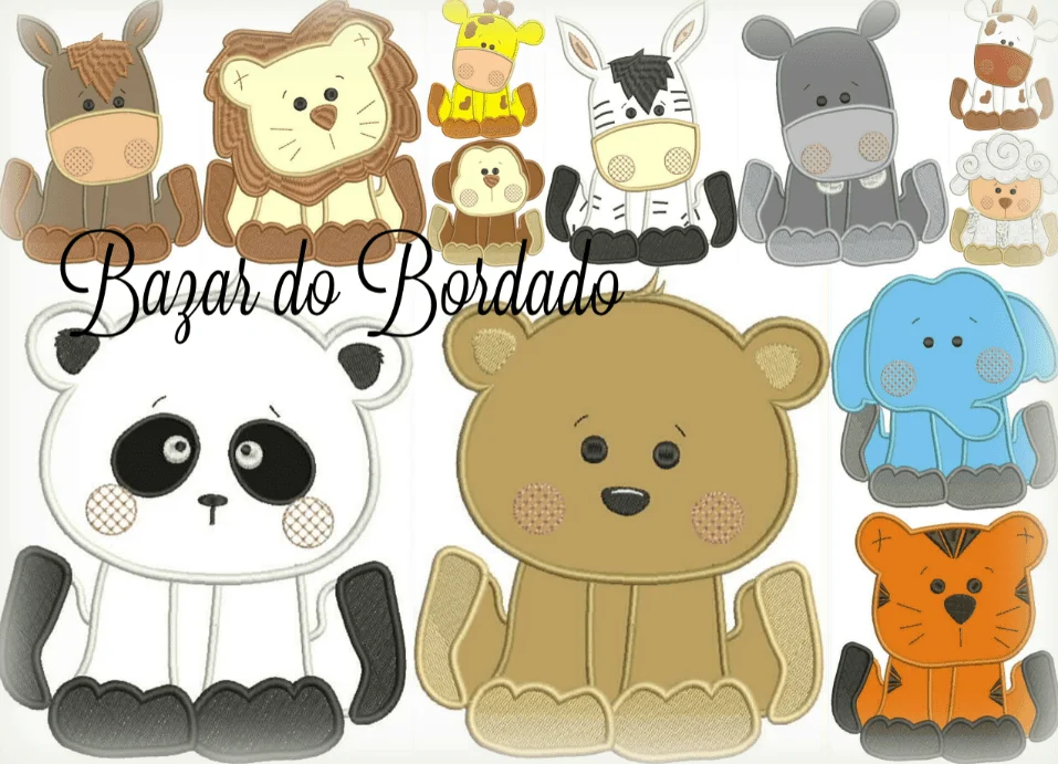 Matrizes de Bordado - Coleção Animais Sentadinhos