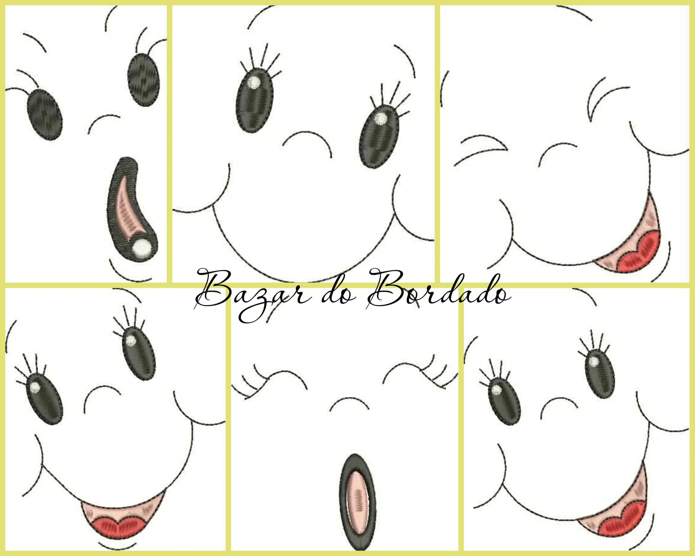 Matrizes de Bordado - Rostinhos Modelo1