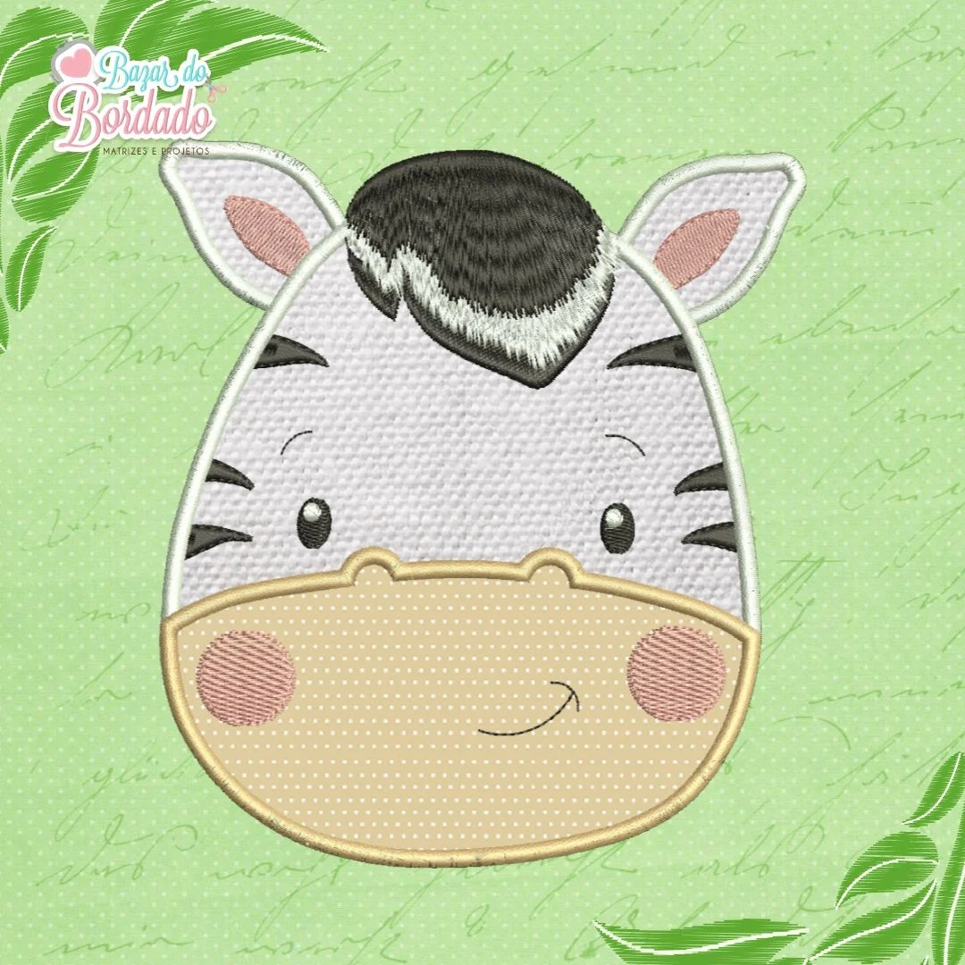 Matriz de Bordado - Carinha Zebra