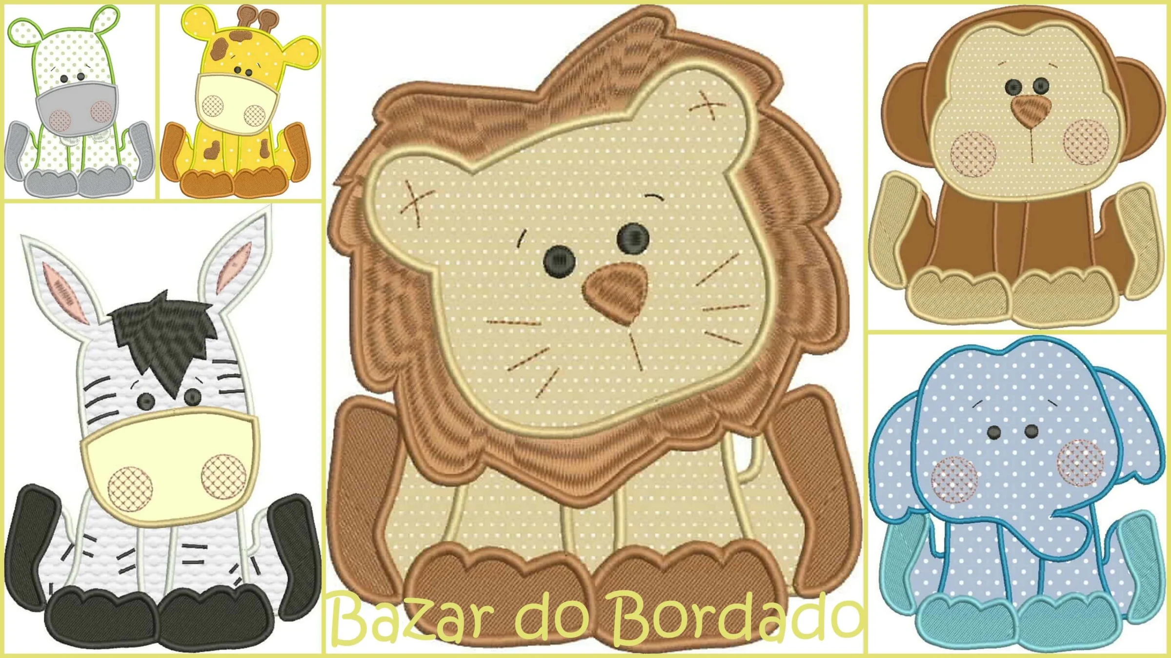 Matrizes de Bordado - Animais Sentadinhos 1