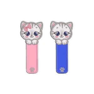 Matriz de Bordado - Tag Gatinho e Gatinha