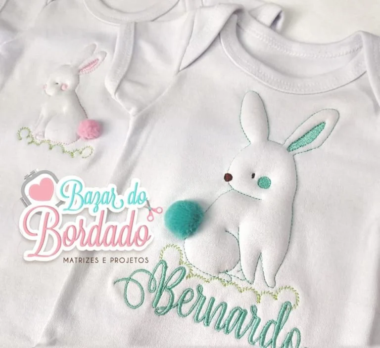 Matrizes de Bordado - Coelhos Técnica Relevo