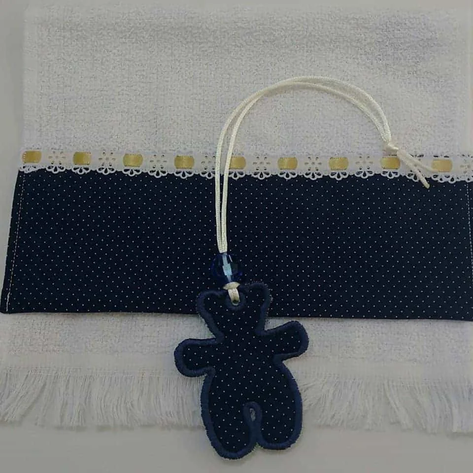 Projeto na Bordadeira - Ursinho Tag Chaveiro