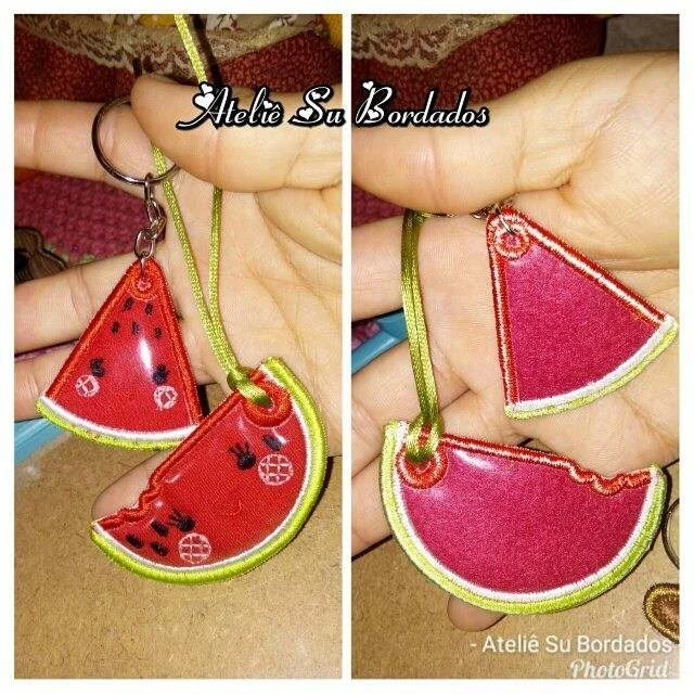 Matriz de Bordado - Chaveirinhos Melancias