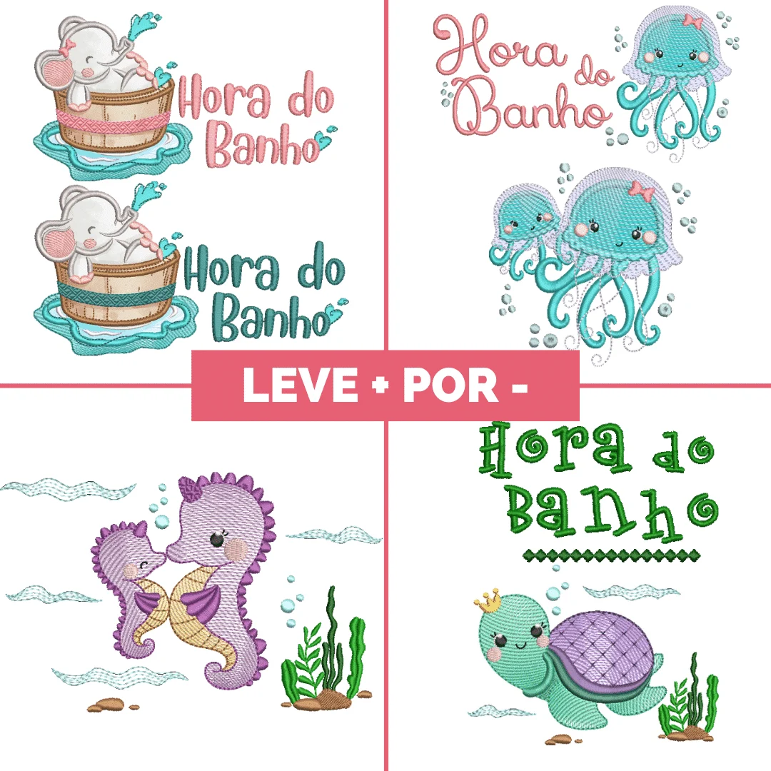 Matrizes de Bordado - Hora do Banho [Kit Promocional]
