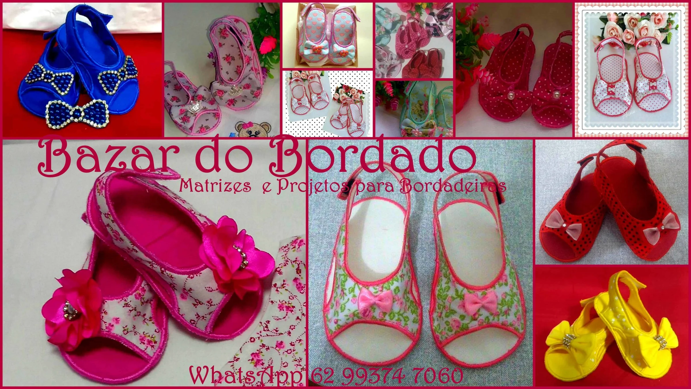Projeto na Bordadeira - Sapatinho + 5 Tamanhos