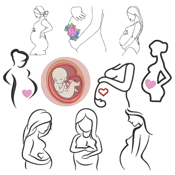 Matrizes de Bordado - Coleção Gestantes