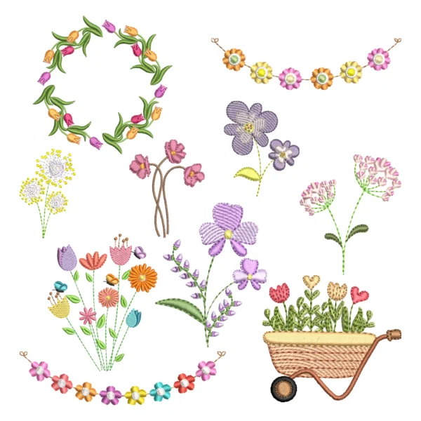 Matrizes de Bordado - Coleção Florzinhas