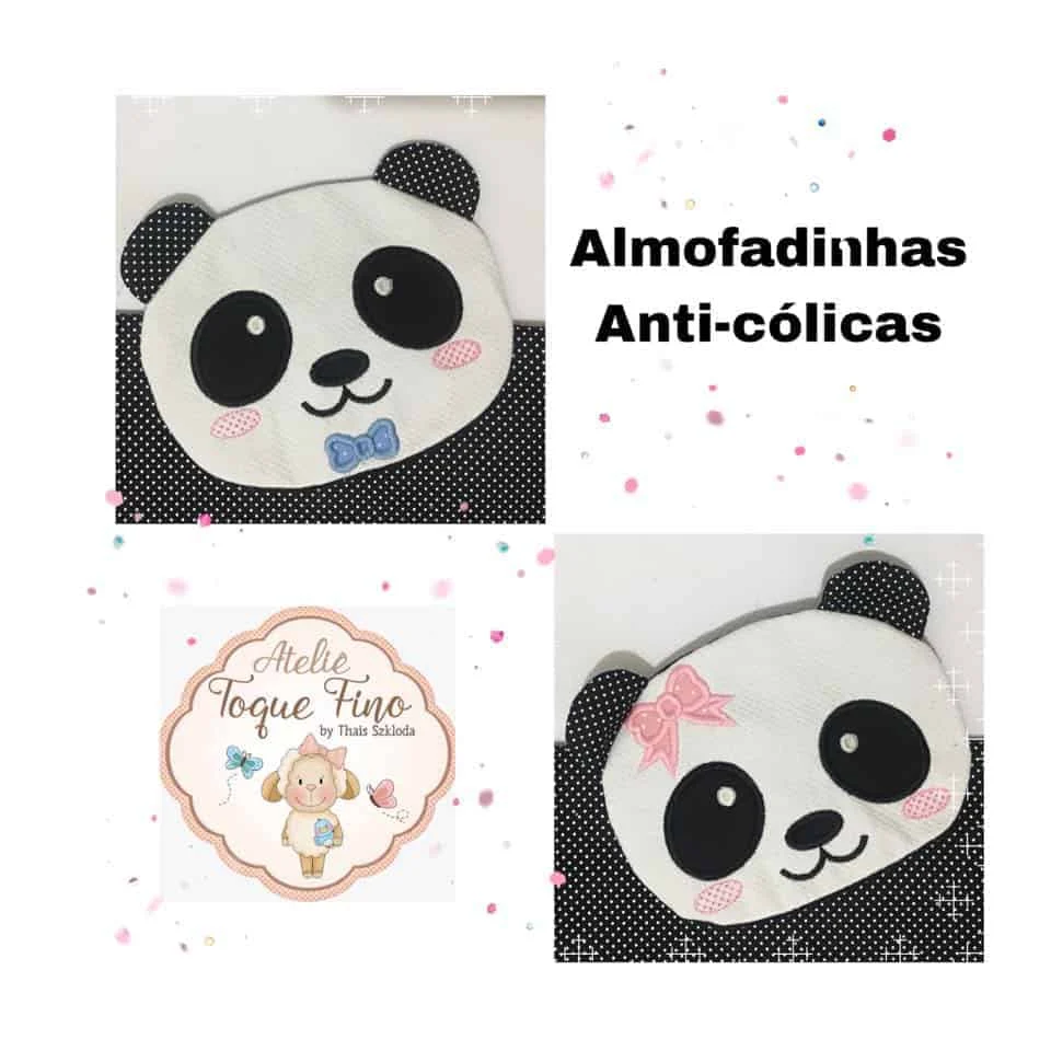 Projeto na Bordadeira- Almofadinha Anticólica Panda