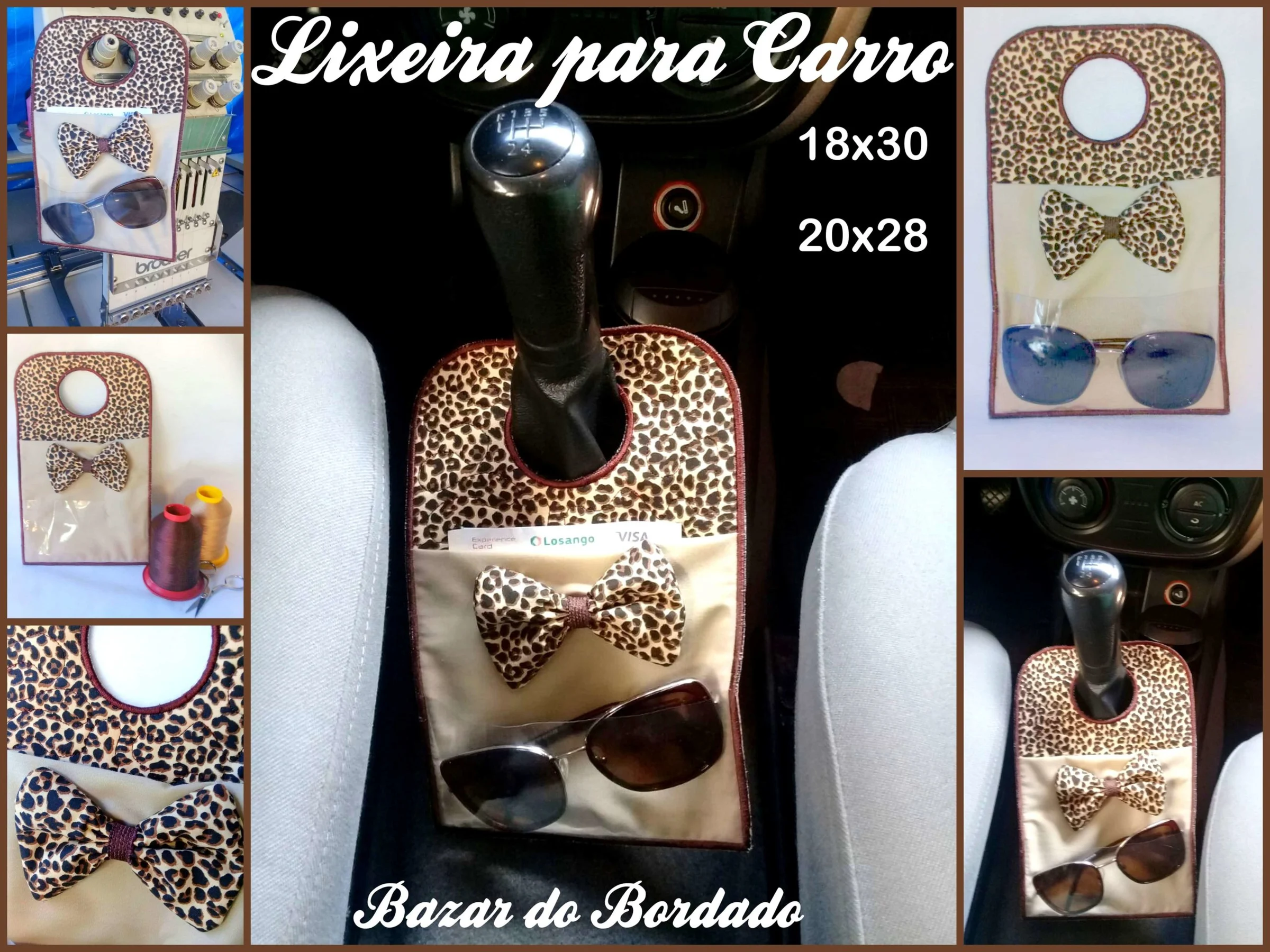 Matriz de Bordado - Lixeira para Carro 18x30 ou 20x28