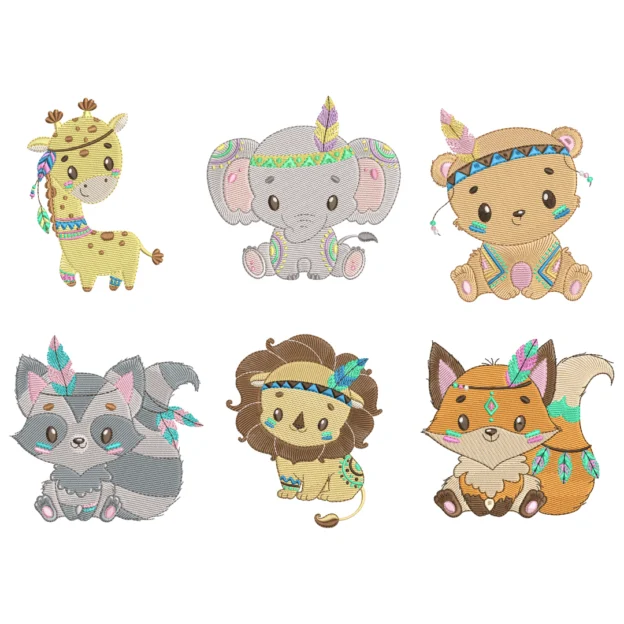 Matrizes de Bordado - Animais Boho