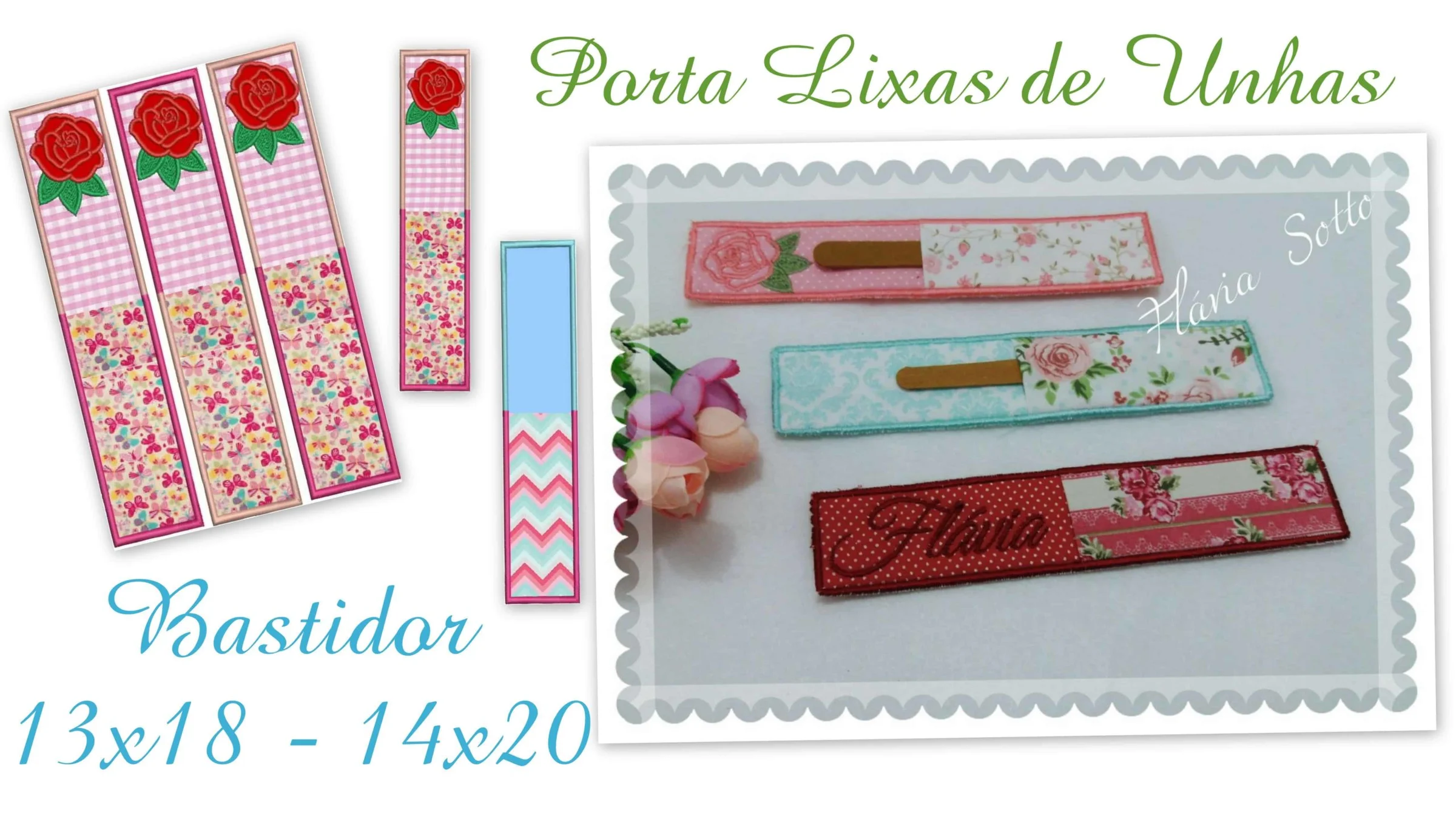 Matriz de Bordado - PROJETO - Porta Lixa de Unha