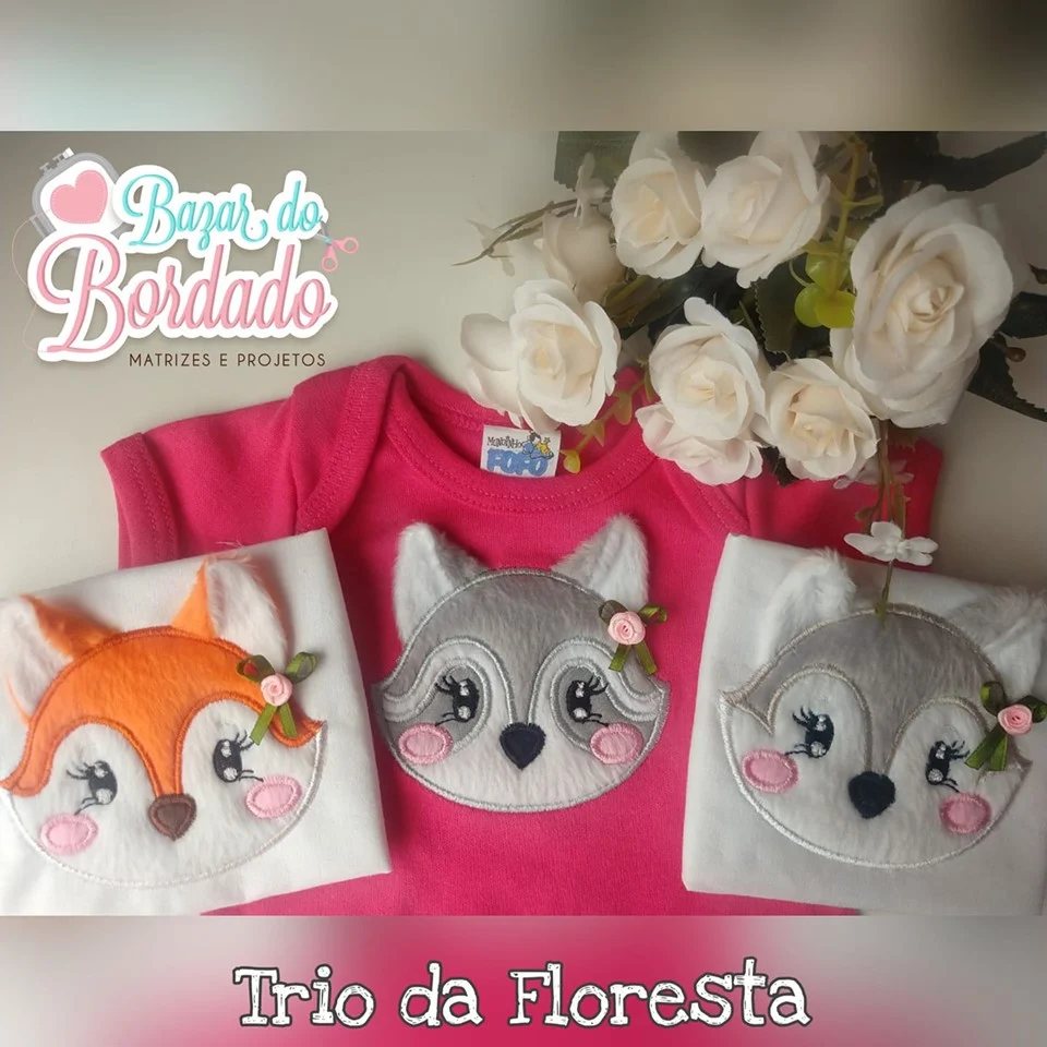 Projeto na Bordadeira - Trio da Floresta