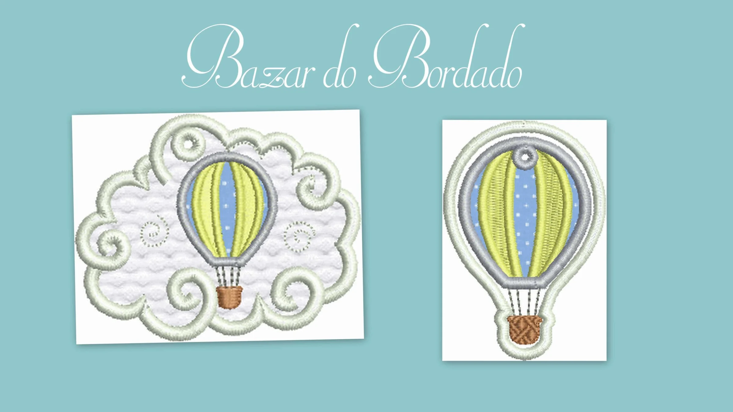Matriz de Bordado - Chaveiro Nuvem e Balão