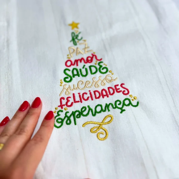 Matriz de Bordado - Árvore Desejos de Natal
