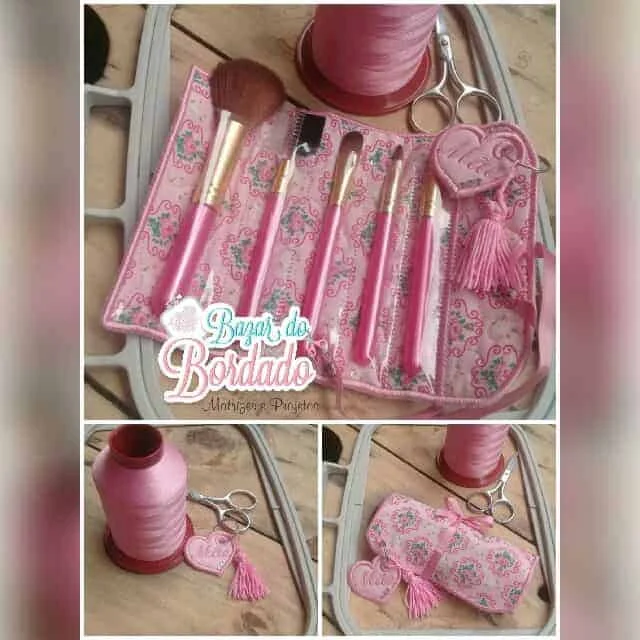 Projeto na Bordadeira - Porta Pincéis