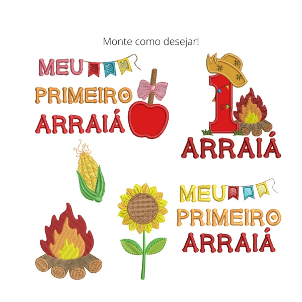 Matrizes de Bordado - Kit Junino
